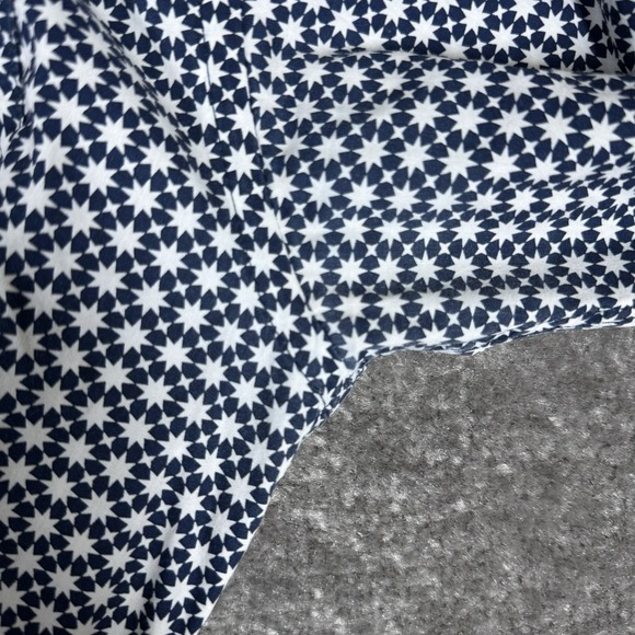 Wrangler George Strait Shirt Men's Large Tall Blue Geometric Long Sleeve - Picture 8 of 8